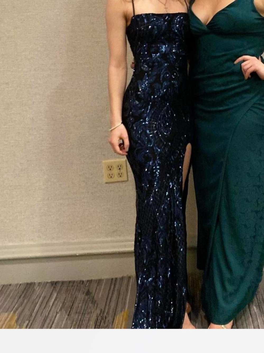 Sequin navy dress